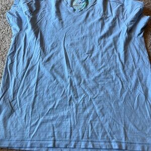 Tommy Bahama Light Blue Tee with Tropical Print